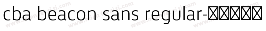 cba beacon sans regular字体转换